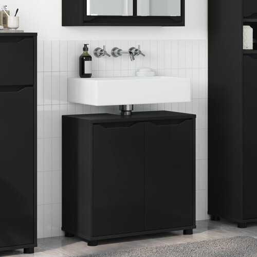  Ormarić za umivaonik Crna 60 x 30 x 60 cm Konstruirano drvo Cijene