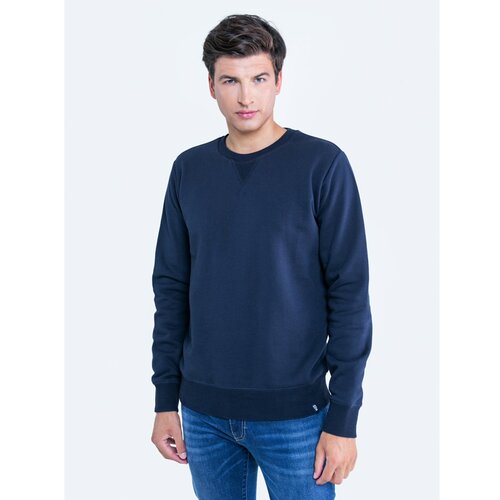 Big Star man's sweatshirt sweat 171492 blue Knitted-403 Slike