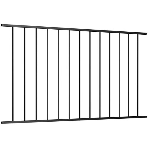 vidaXL Ograjni panel prašno premazano jeklo 1,7x0,75 m črn Cene