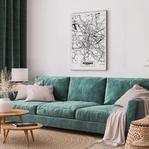  Slika - City Plan: Poznan (1 Part) Vertical 40x60 Premium Print Slike