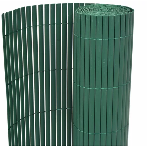 vidaXL dvostrana vrtna ograda PVC 90 x 300 cm zelena