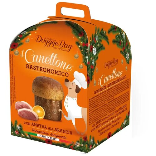 Doggye Bag pribolj&amp;scaron;ek za pse Canettone Gourmet Raca s pomarančo 125 g Slike