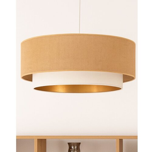  Visilica na sajli SARTA 1xE27/60W/230V prečnik 45 cm bela/juta Slike
