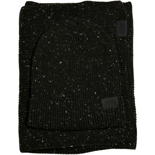 Urban Classics Accessoires Nap Yarn Knit Set charcoal/white Slike