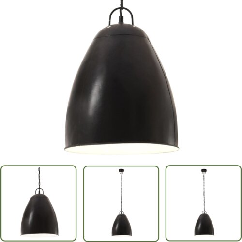  The Living Store Industrijska viseča svetilka 25 W črna okrogla 32 cm E27 - Viseča Svetilka, (21745078) Slike
