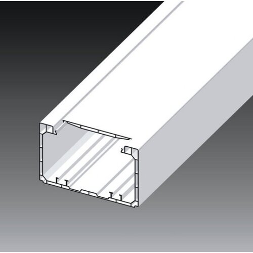 Kopos 110x70mm kanal bezhalogeni parapetni pk-hf sa poklopcem, IP40, mehanička čvrstoća IK07, samogasiv, E90 vatrootpornost (opciono do 2 pregrade i/ili metalni podkanal) Slike