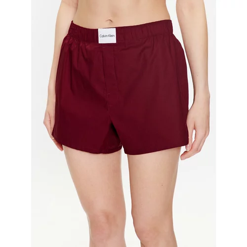 Calvin Klein Underwear Kratke hlače pižama 000QS6892E Bordo rdeča Slim Fit