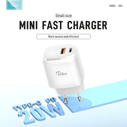 Konfulon Kucni punjac JK82 + PX15 PD 20W/ QC 18W/ sa kablom USB na Type C beli Cene