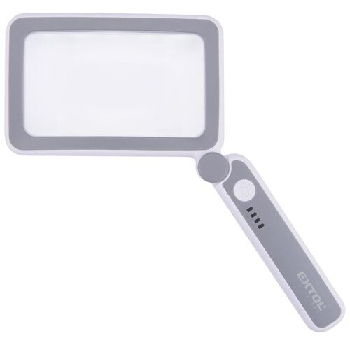 Extol LED prigu&amp;scaron;iva punjivo sklopivo povećalo sa LED osvetljenjem/650 mAh belo/sivo Slike