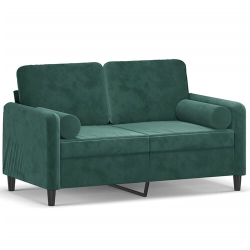 Maison Chic kavč - Sofa - Kanape dvosed z okrasnimi blazinami temno zelen 120 cm žamet, (21727568) Cene