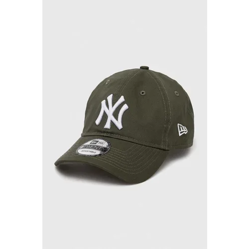 New Era Bombažna bejzbolska kapa zelena barva, NEW YORK YANKEES
