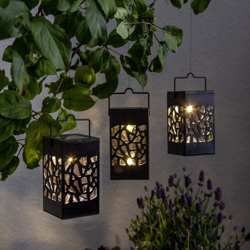 Star Trading Komplet 3 visečih solarnih LED svetilk Izola, vi&amp;scaron;ina 11 cm Slike