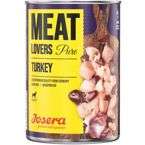 Josera 4 + 2 gratis! 6 x 400 g Meatlovers - Pure: puretina