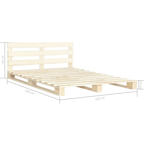  Okvir za krevet od paleta od masivne borovine 160 x 200 cm Slike