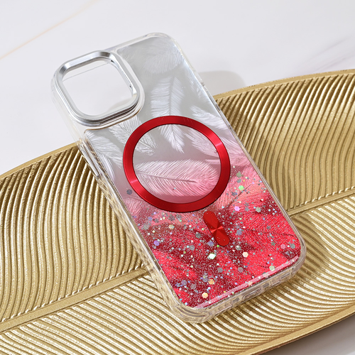  Torbica Magsafe Glitter za iPhone 13 6.1 crvena Cene