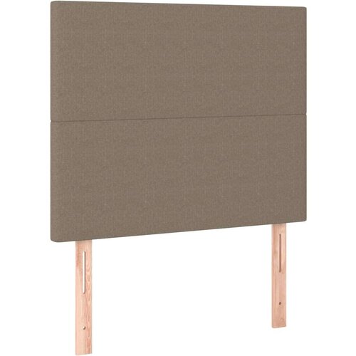  Krevet box spring s madracem LED smeđesivi 120 x 200 cm tkanina Slike
