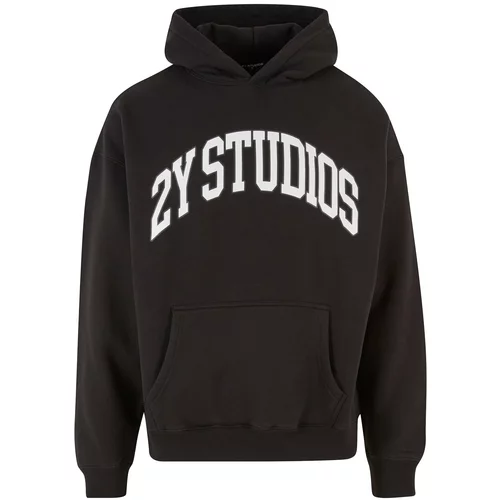 2Y Studios Sweater majica crna / bijela