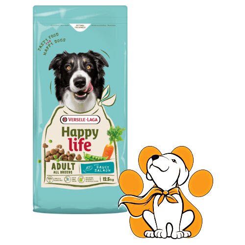 Happy Life Adalt Salmon 12.5kg, Ukusna Hrana Za Odrasle Pse Na Bazi Lososa Cene