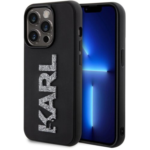 Karl Lagerfeld Originalen ovitek KLHCP15L3DMBKCK za iPhone 15 Pro črna zaščita - Logo 3D Cene