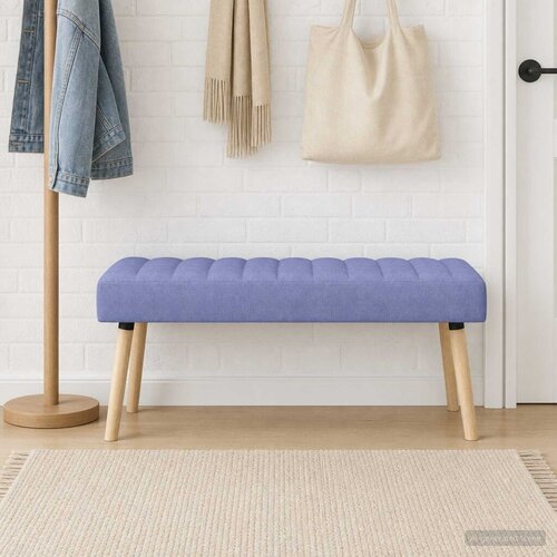  Klupa s utorima Traper plava 110 x 40 x 46 cm Tkanina - Trapere plave boje 110 x 40 x 46 cm Cijene