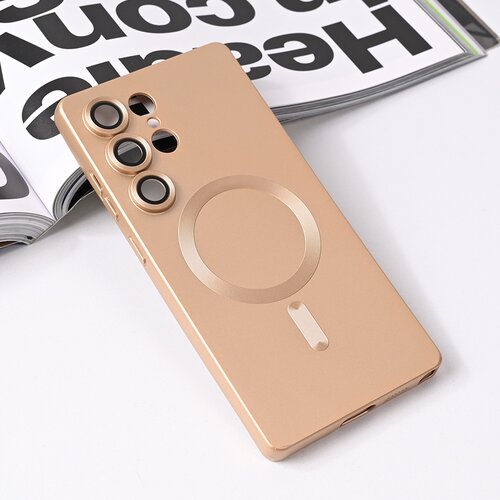  Torbica Magsafe Chrome za Samsung S938B Galaxy S25 Ultra zlatna Slike