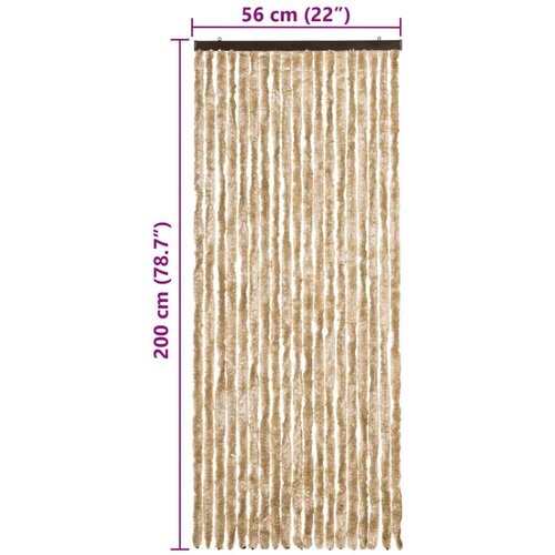 VidaXL Zastor protiv insekata bež 56 x 200 cm &amp;scaron;enil Slike