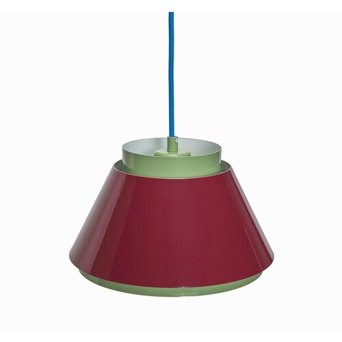 H&amp;uuml;bsch Rdeča/zelena kovinska viseča svetilka &amp;oslash; 25 cm Remi &amp;ndash; Slike