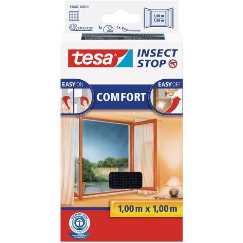 Tesa mreža proti mrčesu comfort (za okna, 1 x 1 m, črne barve) Cene