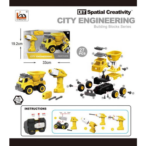  Set alata sa sastavljanje kamiona kipera - žuti Cijene