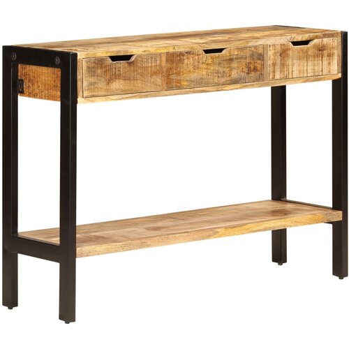  Komoda s 3 ladice 110 x 35 x 75 cm od masivnog drva manga Slike