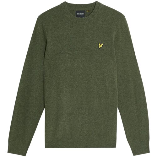 Lyle &amp;amp; Scott Puloverji Lambswool Blend Crew Neck Jump KN2114VC Zelena Slike
