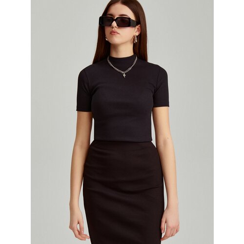 House - Pripijena bluza s visokim ovratnikom - Crna Slike