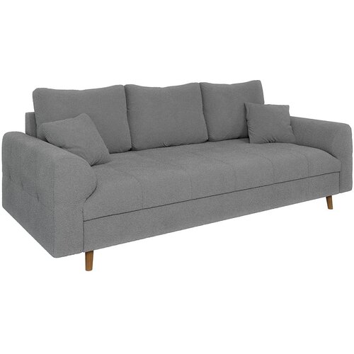 Ropez Siva sofa od bouclé tkanine 210 cm Ariella – Cijene