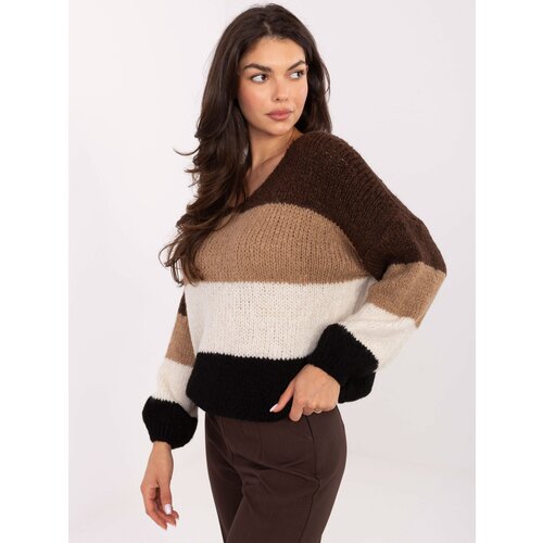 RUE PARIS Sweater-MI-SW-0409.85-brown Slike