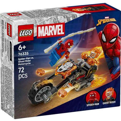 Lego super heroes - spajdermen protiv duha rajdera na motociklu (76335) Slike
