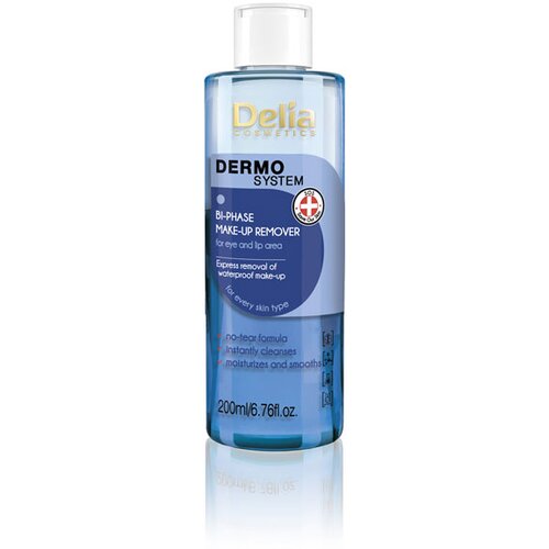 Delia dermo system - dvofazno sredstvo za skidanje šminke za predeo oko očiju i usana 200ml Cene