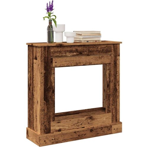 VidaXL Okvir za kamin starinski les 90x30x90 cm inženirski les Slike