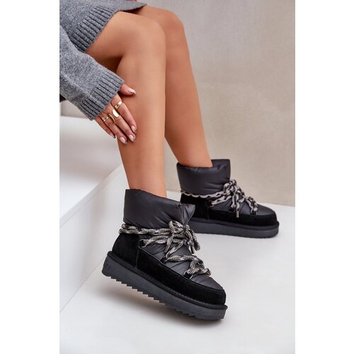 D.Franklin Suede Snow Boots Women With Thick Lacing Slike