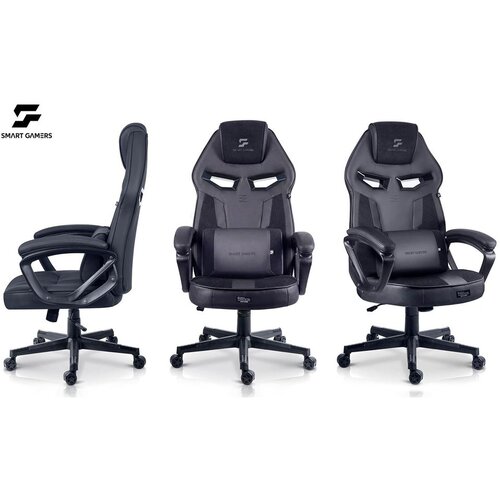  Furon 242800 &amp;ndash; Ergonomska gaming stolica s funkcijo gugaljenja, nastavljivo vi&amp;scaron;ino, lumbalno blazino, nosilnost 120 kg, črna Slike