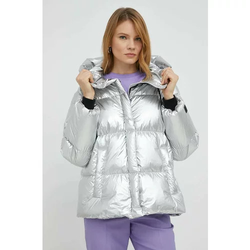Weekend Max Mara Pernata jakna za žene, boja: srebrna, za zimu