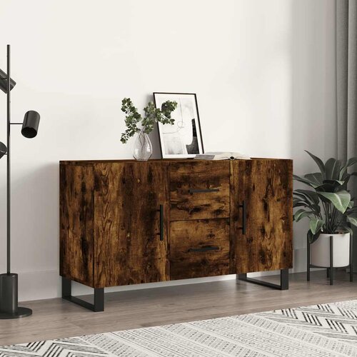 Komoda boja dimljenog hrasta 100 x 36 x 60 cm konstruirano drvo Cijene