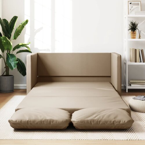 vidaXL Podni kauč 2-u-1 cappuccino 112 x 174 x 55 cm od umjetne kože Cijene