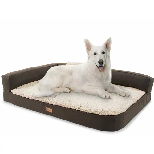 brunolie Bruno, krevet za psa, podloga za psa, periva, ortopedska, protuklizna, prozračna, memorijska pjena, veličina L (120 × 12 × 80 cm)