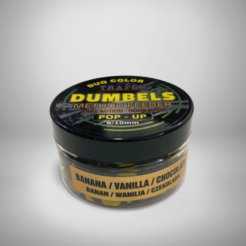 TRAPER MF Dumbels Pop-up Mamac, Dvobojni, 8-10mm, Banana/Vanila/Čokolada, 30g Cene
