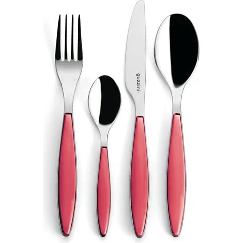 guzzini 24-delni set jedilnega pribora feeling - red Cene
