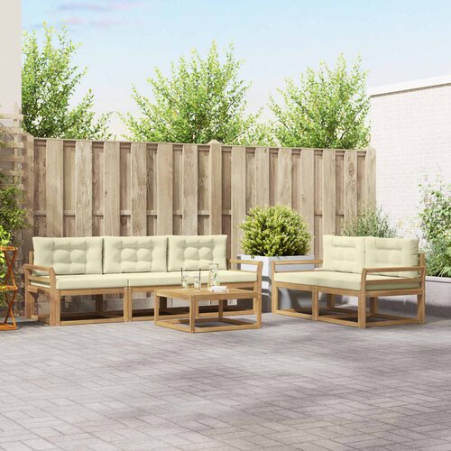  Set vanjskih sofa 6 kom. Bijela i krem Cene
