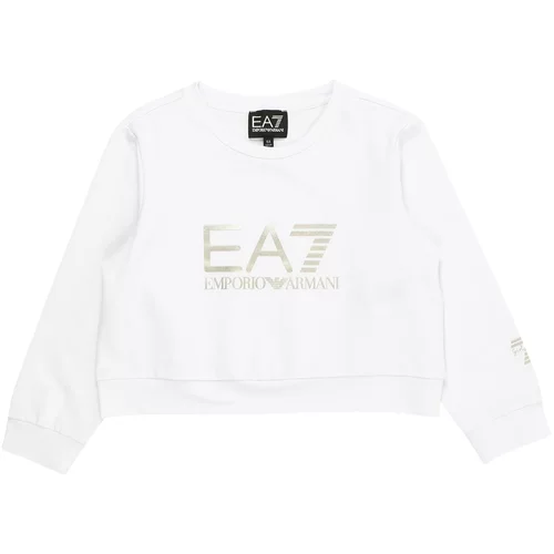 Ea7 Emporio Armani Sweater majica 'FELPA' senf / bijela