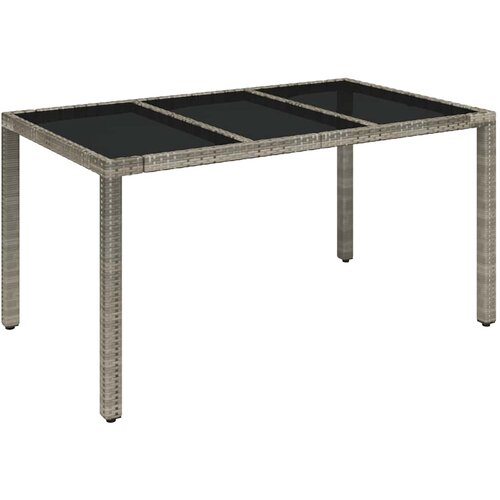  7-dijelni vrtni blagovaonski set sivi od poliratana Siva Dužina stola 150 cm Slike