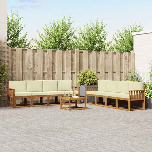  Set vanjskih sofa 9 kom. Prirodna i krem Cene