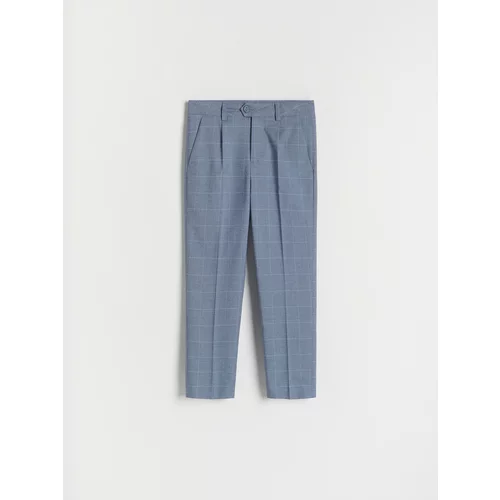 Reserved - Elegantne karirane hlače - plava